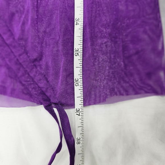 NEW Wolford Ladies Transparent Soft Tulle Yoon Beach Cover Up In Amethyst Size M - Picture 15 of 16